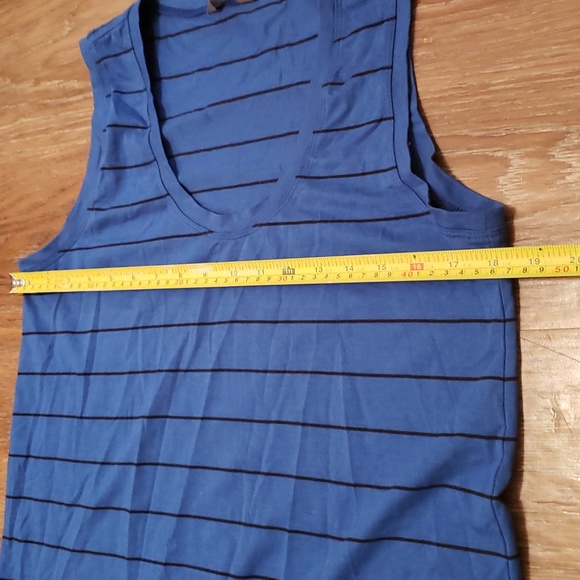 (L) NWT Denver Hayes Blue Stripe Stretch Comfortable Vacation Resortwear Coastal - Picture 5 of 8